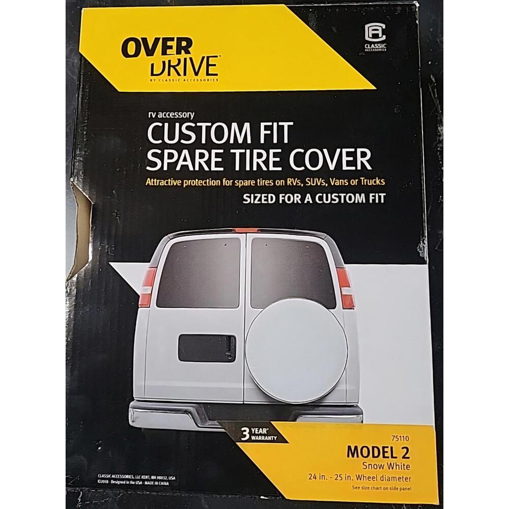Custom Fit Spare Tire Cover #75170 Model 8 in White, Fits 31" - 31.75" Wheel